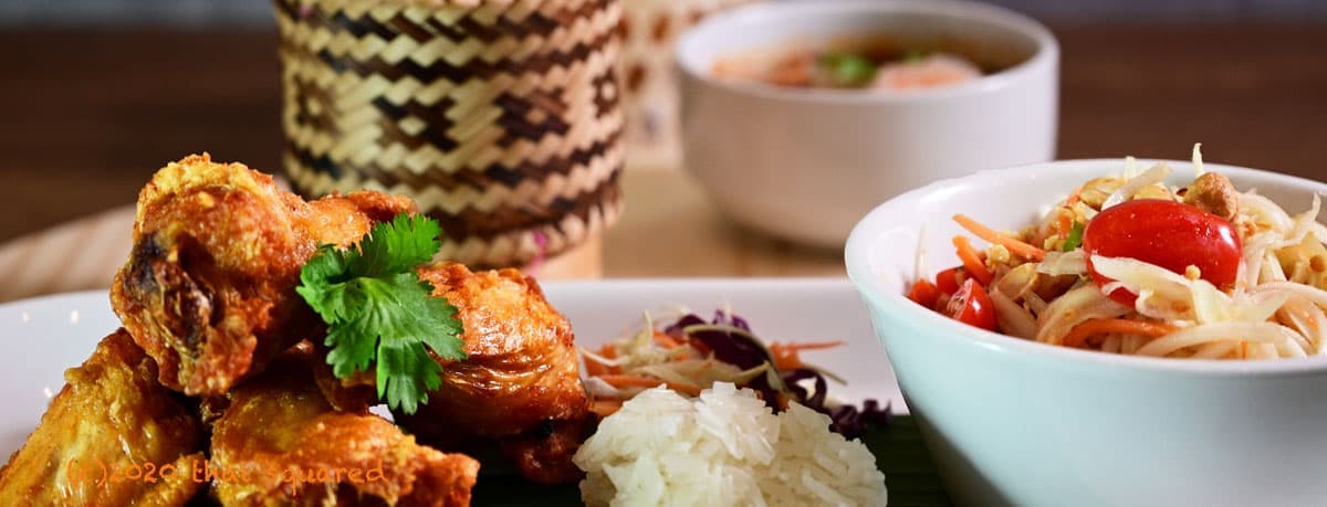 chicken wings papaya salad