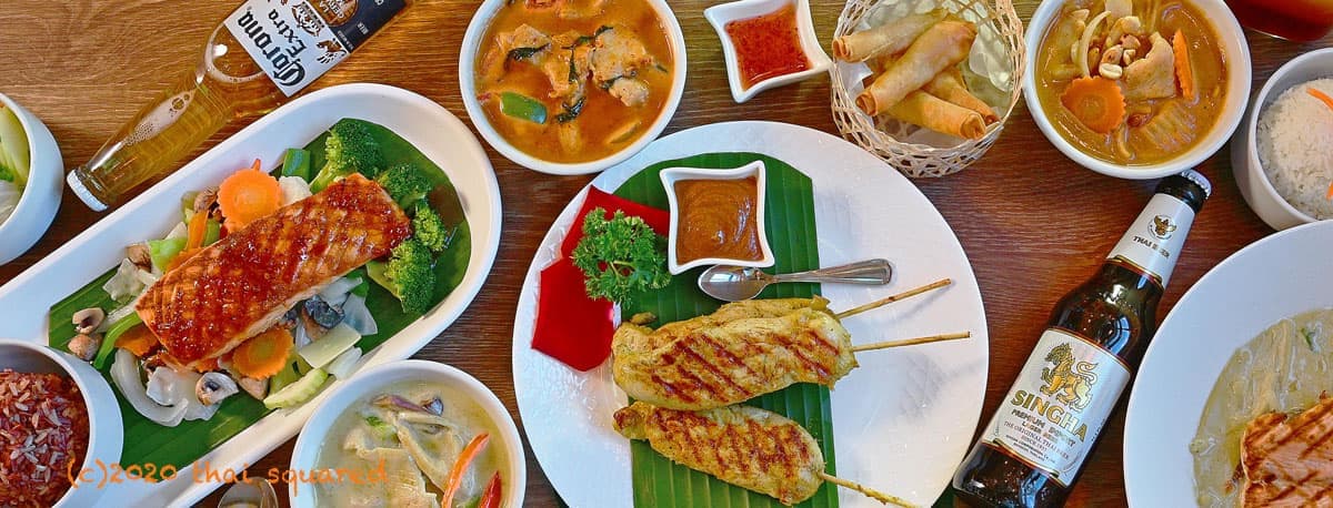 delicious thai food with beer and wine options